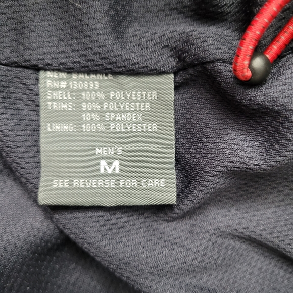 New Balance Mens Long Sleeve Hooded Full Zip Jacket M Red Black - Picture 7 of 8